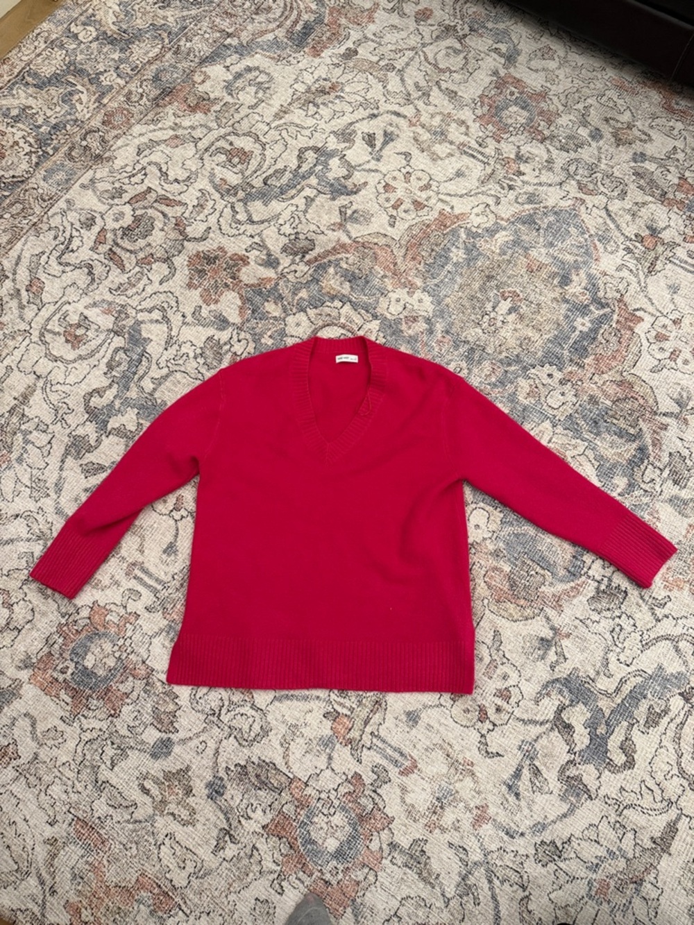 Nine West Women's V-Neck Sweater in Bright Red